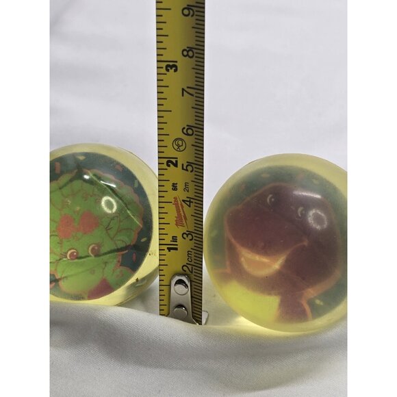 Vintage 2000 Lyons Partnership Barney And Baby Bop Rubber Ball Lot Of 2 - Picture 4 of 11